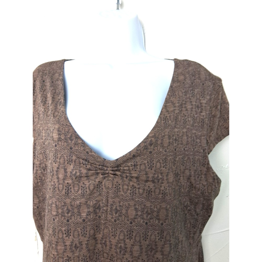 Toad & Co Rosemarie Dress XL Eco Friendly Sustainable Organic Cotton Aztec Print - Picture 6 of 9
